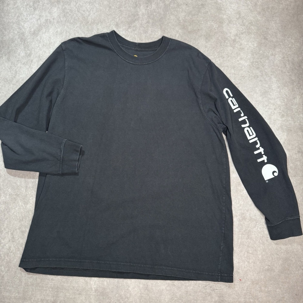 Carhartt Long Sleeve Black Work T-Shirt Mens XL Regular Workwear K-231